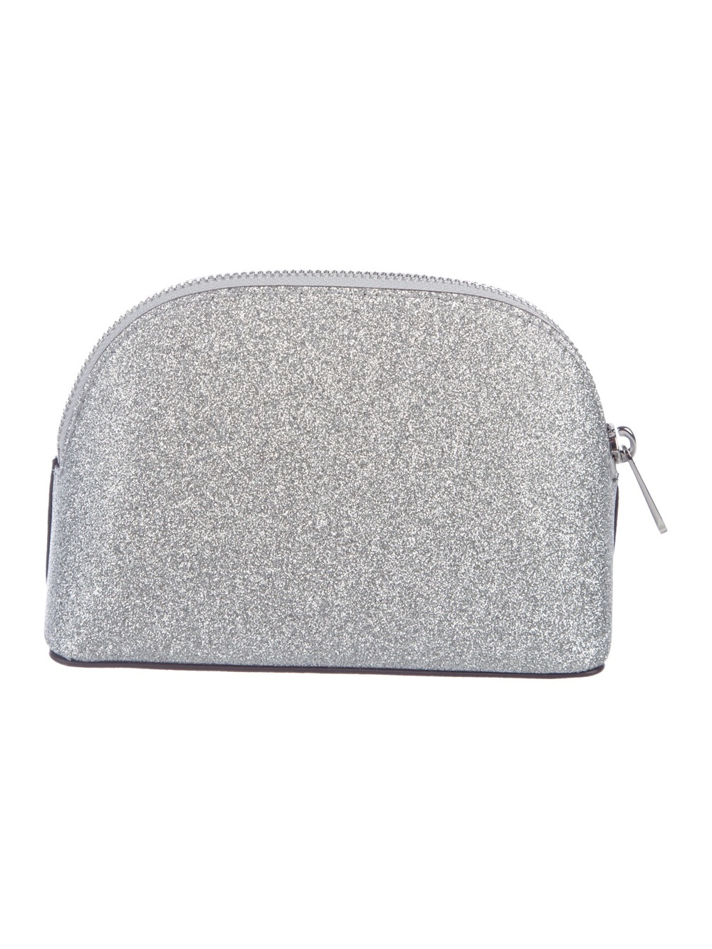 Lancome Silver Glitter Cosmetic Bag Makeup Pouch Travel Toiletry Case 8x5.5
